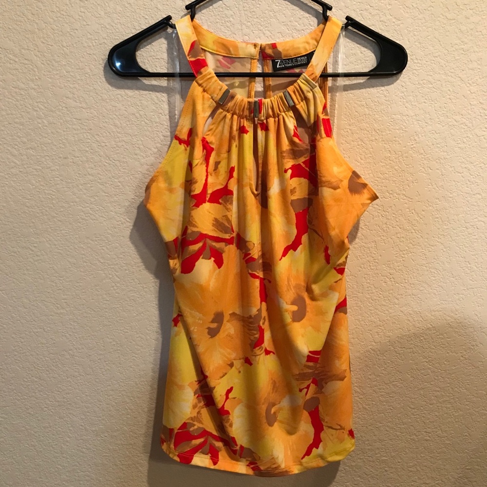 New York and Company Patterned Blouse Size M